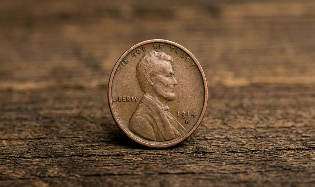 1914-D Lincoln penny value obverse and reverse close-up