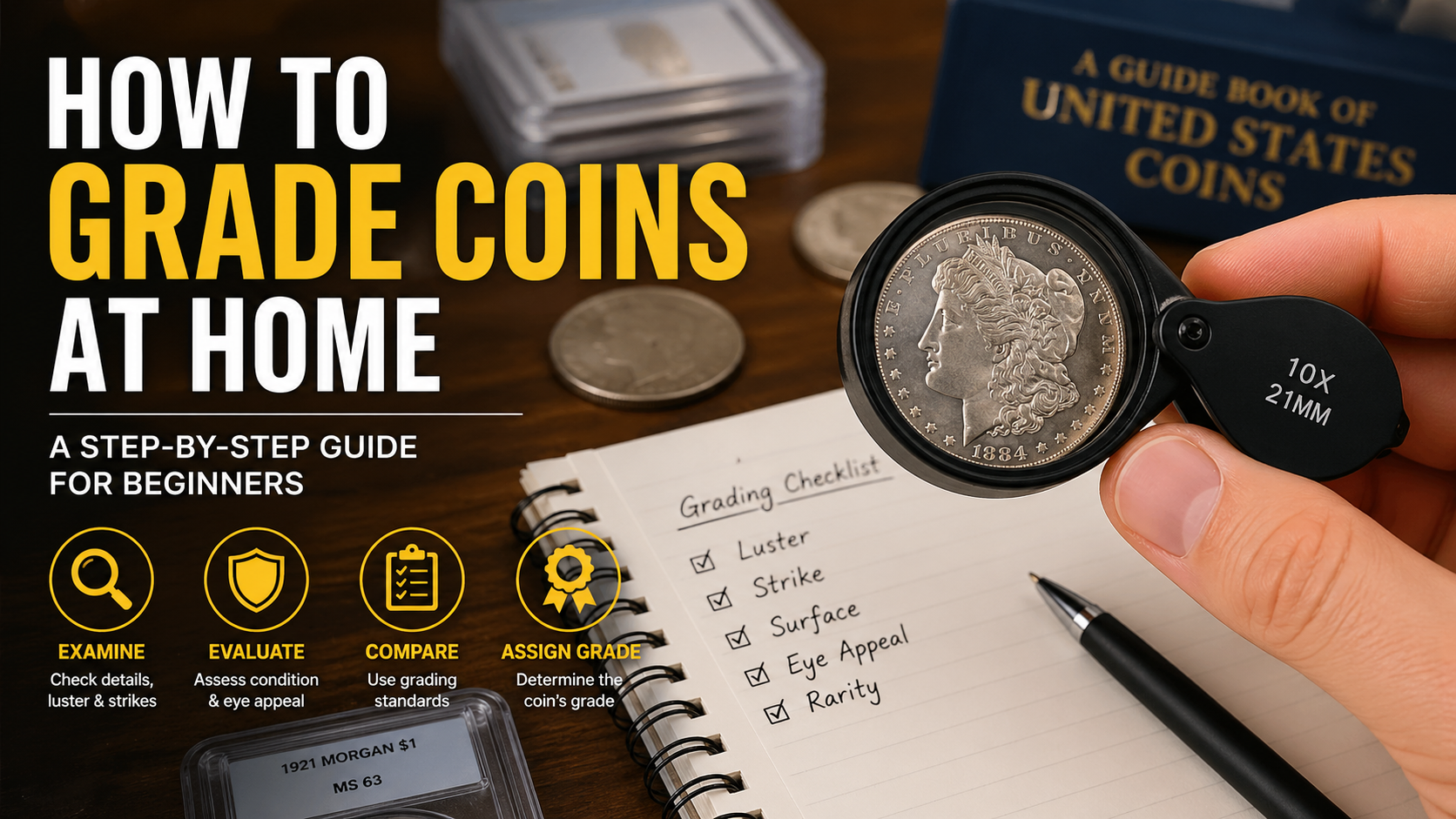 how to grade coins at home using a jeweler's loupe