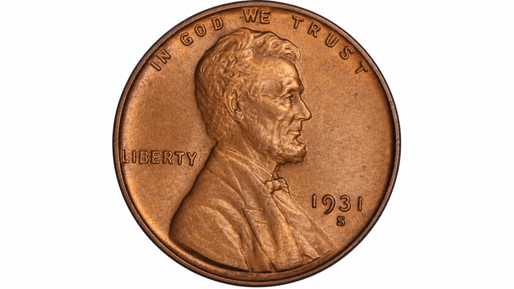 1931-S Lincoln Wheat Penny obverse showing S mintmark